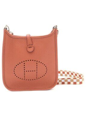 Hermes Evelyne TPM Cui Vre Taurillon Clemence Silver Shoulder Bag